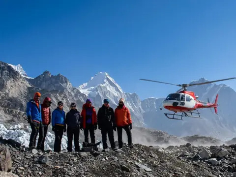 Group Everest Base Camp Helicopter Return